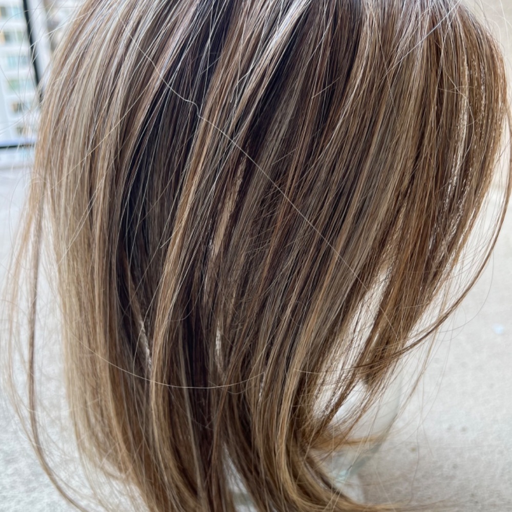 BelleTressTopper -Lace Front Mono Top Straight 14"  in BrownSugar SweetC…